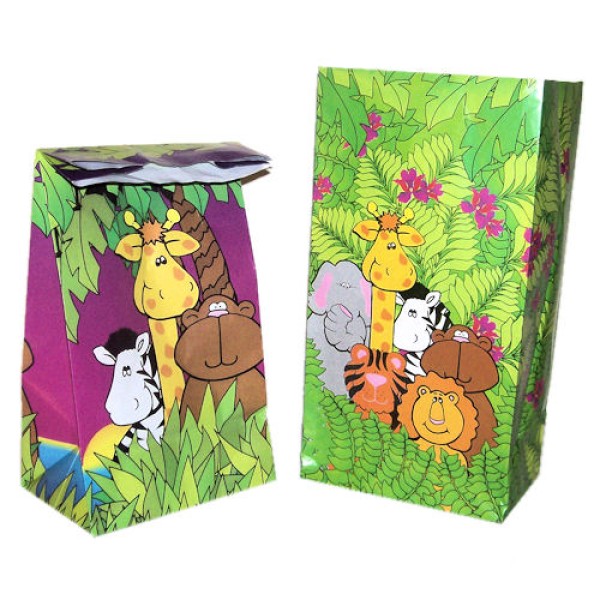 Zoo Animal Party Paper Treat Bags Zoo Animal Party Paper Treat Bags