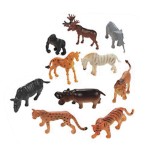 Assorted Plastic Zoo Animal Figures