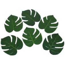 Large 8 inch Polyester Tropical Fern Palm Leaves