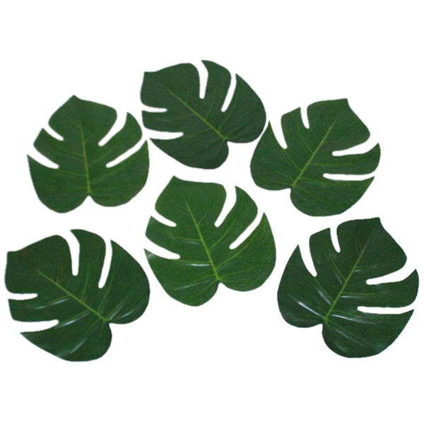 Large 8 inch Polyester Tropical Fern Palm Leaves Large 8 inch Polyester Tropical Fern Palm Leaves