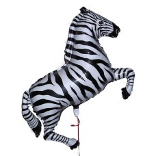 Black Stripes Zebra - 42 inch Mylar Balloon