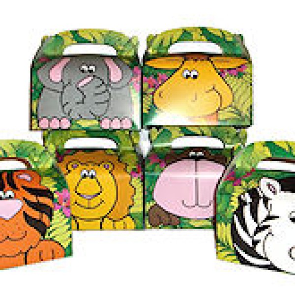 Zoo Animal Head and Tail Party Treat Boxes Zoo Animal Head and Tail Party Treat Boxes
