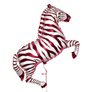 RTD-1520 : Pink and White Zebra - 42 inch Mylar Balloon at Zoo Animal Party . com