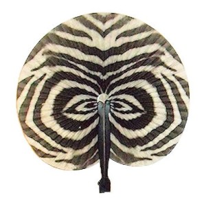 RTD-1659 : Zebra Print Folding Fan at Zoo Animal Party . com