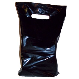 RTD-1695 : Black Plastic Small 8-inch Party Favor Bag at Zoo Animal Party . com