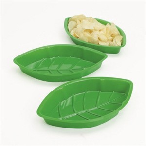 RTD-18123 : 3-Pack Plastic Palm Leaf Serving Trays at Zoo Animal Party . com