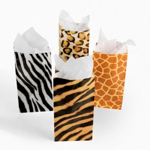RTD-2048 : Jungle Safari Animal Print Treat Bags at Zoo Animal Party . com