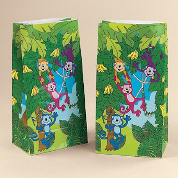 Tropical Forest Monkey Paper Treat Bags Tropical Forest Monkey Paper Treat Bags