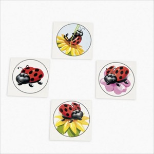 RTD-2167 : Ladybug Tattoos 36-Pack at Zoo Animal Party . com