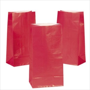 RTD-2314 : Red Paper Treat Bags at Zoo Animal Party . com