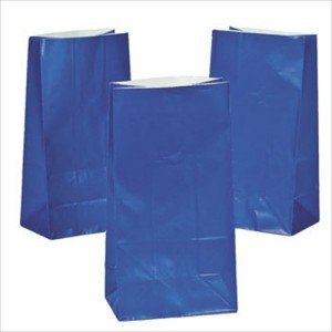 RTD-2315 : Royal Blue Paper Treat Bags at Zoo Animal Party . com