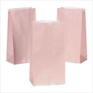 RTD-2316 : Pastel Pink Paper Treat Bags at Zoo Animal Party . com