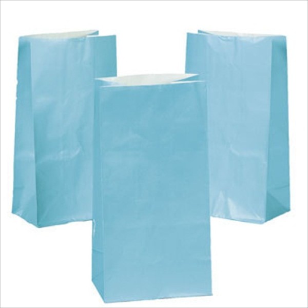 Light Blue Paper Treat Bags Light Blue Paper Treat Bags