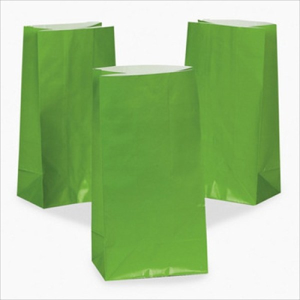 Green Paper Treat Bags Green Paper Treat Bags