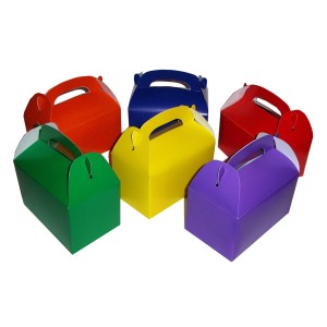 RTD-2378 : Assorted Color Treat Boxes for Party Favors at Zoo Animal Party . com