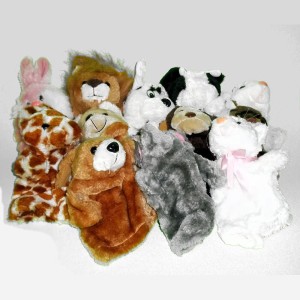 RTD-2473 : Plush Animal Hand Puppets for Children at Zoo Animal Party . com