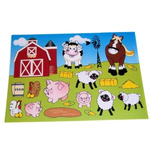 RTD-2474 : Farm Barnyard Make A Scene Sticker Sheets 12-Pack at Zoo Animal Party . com