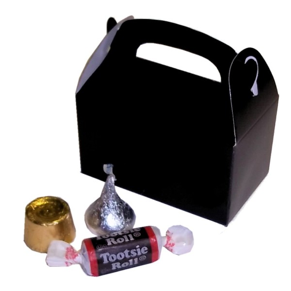 Mini Black Treat Box for Party Favors Mini Black Treat Box for Party Favors