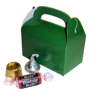 RTD-2625 : Mini Green Treat Box for Party Favors at Zoo Animal Party . com