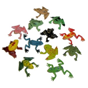 RTD-2693 : Realistic Assorted Mini Vinyl Frogs at Zoo Animal Party . com