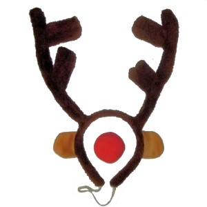 RTD-3258 : Rudolph the Red-Nosed Reindeer Antlers and Nose Set at Zoo Animal Party . com