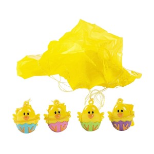 RTD-3312 : Easter Chick Paratrooper Parachute Figure at Zoo Animal Party . com
