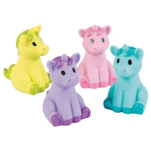 RTD-3644 : Vinyl Colorful Sitting Baby Unicorn Toy Figure at Zoo Animal Party . com