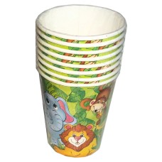 8-Pack Zoo Animal Party Paper Cups