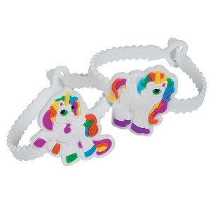RTD-3939 : Unicorn Rubber Bracelets at Zoo Animal Party . com