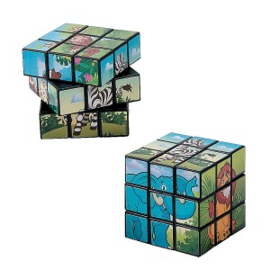 RTD-3963 : Jungle Safari Zoo Animal Mini Puzzle Cube at Zoo Animal Party . com