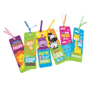 RTD-3964 : 6-Pack Inspirational Jungle Zoo Animal Bookmarks at Zoo Animal Party . com