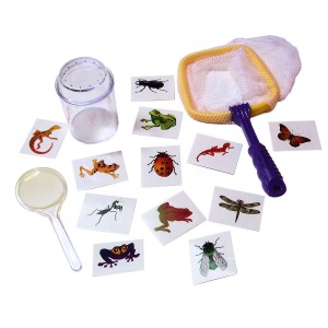 RTD-4029 : Backyard Explorer Kit Set w/ Magnifying Insect Jar, Bug Net, 12 Creature Tattoos at Zoo Animal Party . com