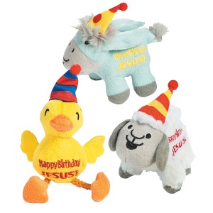 RTD-4097 : Happy Birthday Jesus Plush Animals at Zoo Animal Party . com