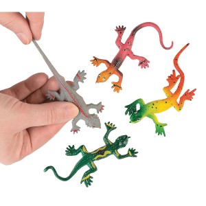RTD-4177 : Assorted Stretchy Rubber Painted Lizards at Zoo Animal Party . com