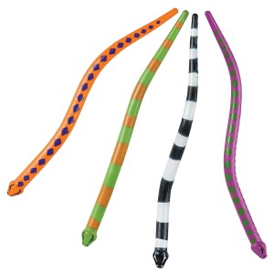 RTD-4224 : Assorted Vinyl 8 inch Snake Figure Toys at Zoo Animal Party . com